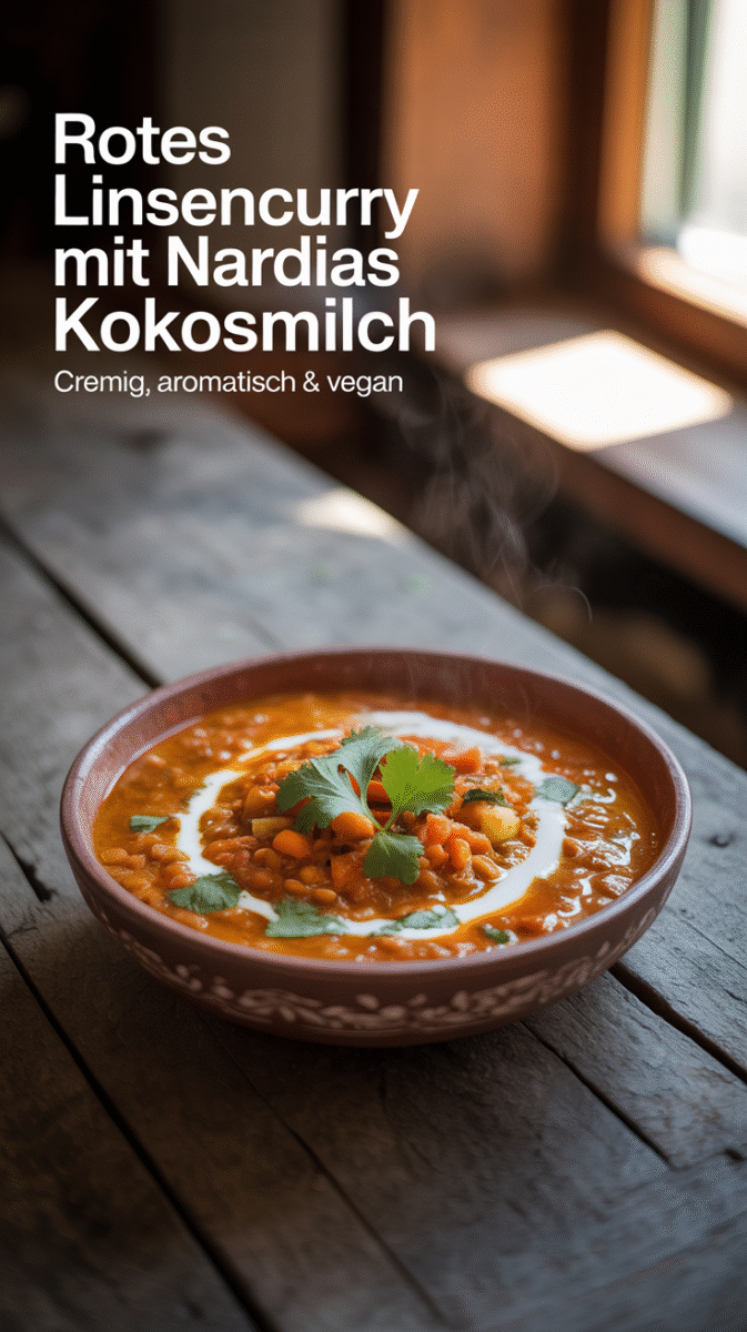 Rotes Linsencurry mit NARDIAS Kokosmilch – cremig, aromatisch & vegan