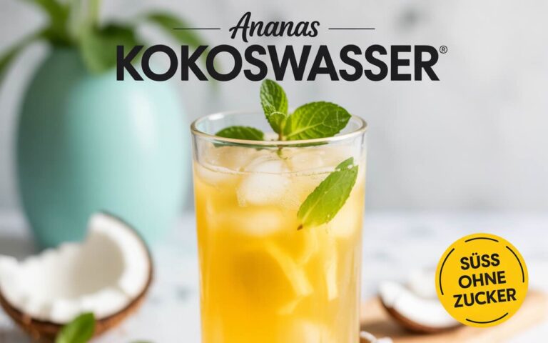 Ananas-Kokoswasser Drink Rezept