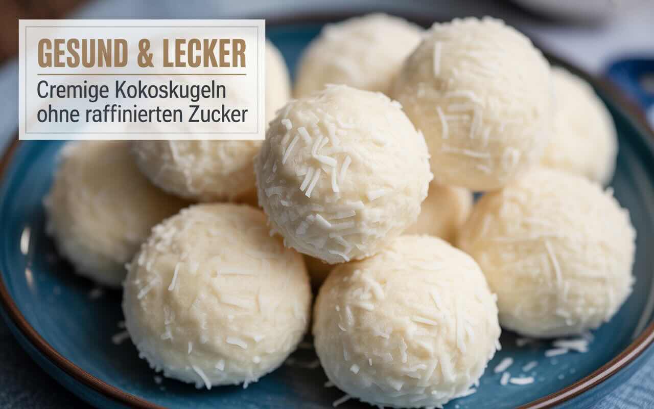 Gesunde Kokoskugeln selber machen ohne raffinierten Zucker